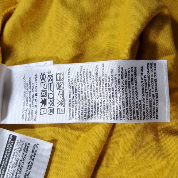 Levi's Cherry Branch Dark Yellow Logo Graphic Tee Relaxed Fit VG+ XXL - Picture 7 of 11